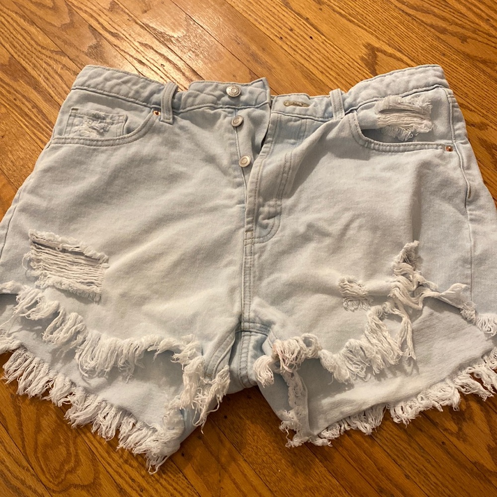 ripped jean shorts